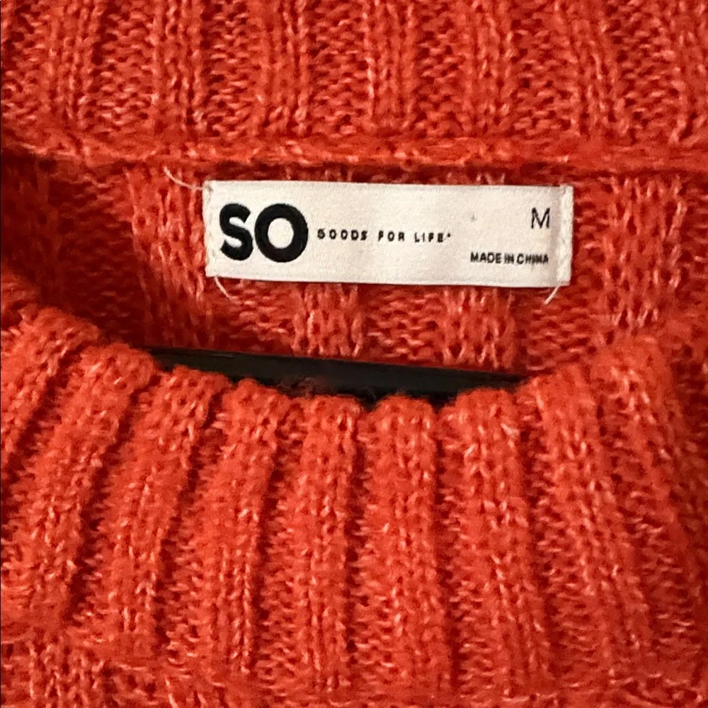 SO Vibrant Orange Knit Sweater - Picture 7 of 9